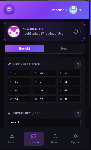 Generate New Account